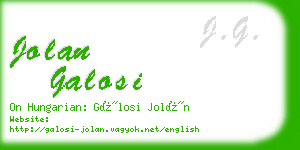 jolan galosi business card